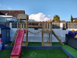 Childrens Wooden Climbing Frame assembly in Brighton